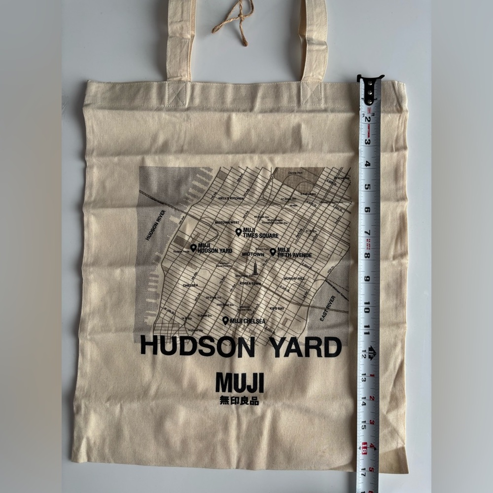 New Hudson Yards X MUJI Grand opening Map shopper tote bag